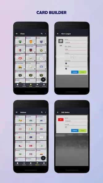 UT Card Builder 24 (ФУТ Кард Билдер 23) [МОД: Меню, Бесконечные монеты и Открытые уровни] Screenshot 5