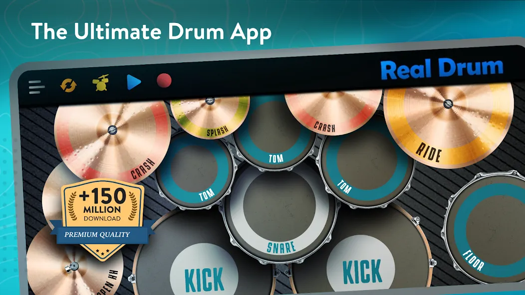 Real Drum: electronic drums (Риал драм) [МОД: Много монет, Открытые уровни и Мега MOD] Screenshot 1