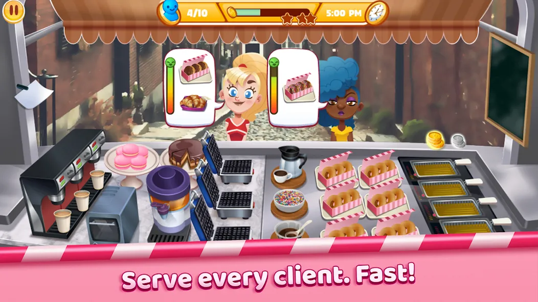 Boston Donut Truck: Food Game (Бостонский Донат Трак) [МОД: Бесконечные деньги, Монеты и Мега MOD] Screenshot 2