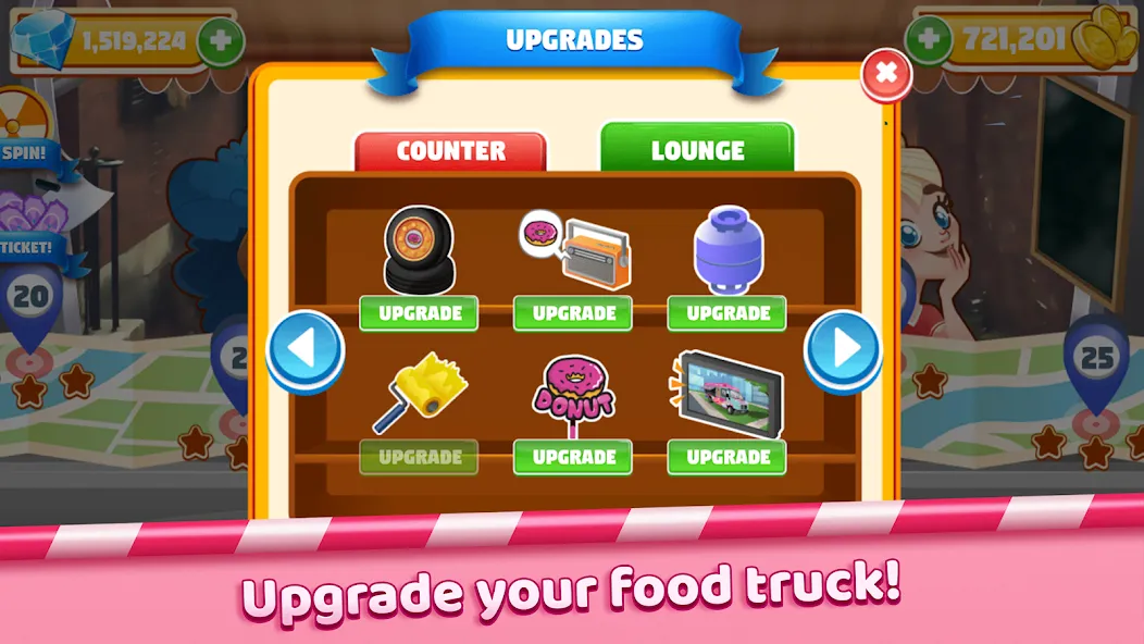 Boston Donut Truck: Food Game (Бостонский Донат Трак) [МОД: Бесконечные деньги, Монеты и Мега MOD] Screenshot 3