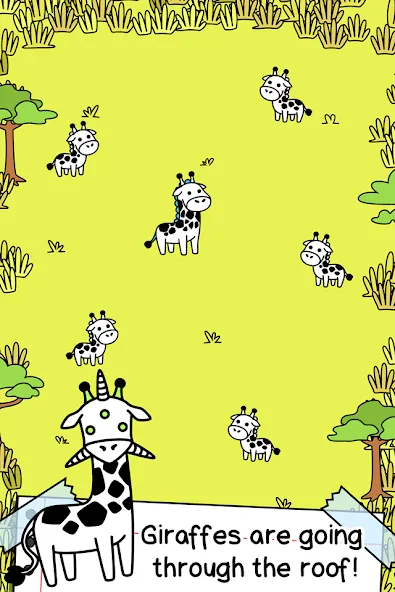 Giraffe Evolution: Idle Game (Жираф Эволюция) [МОД: Деньги, Монеты и Меню MOD] Screenshot 2
