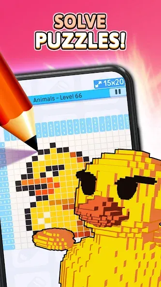 Nonogram Logic Pic: Pictogram (Нонограм Логик Пик) [МОД: Деньги, Монеты и Меню MOD] Screenshot 1