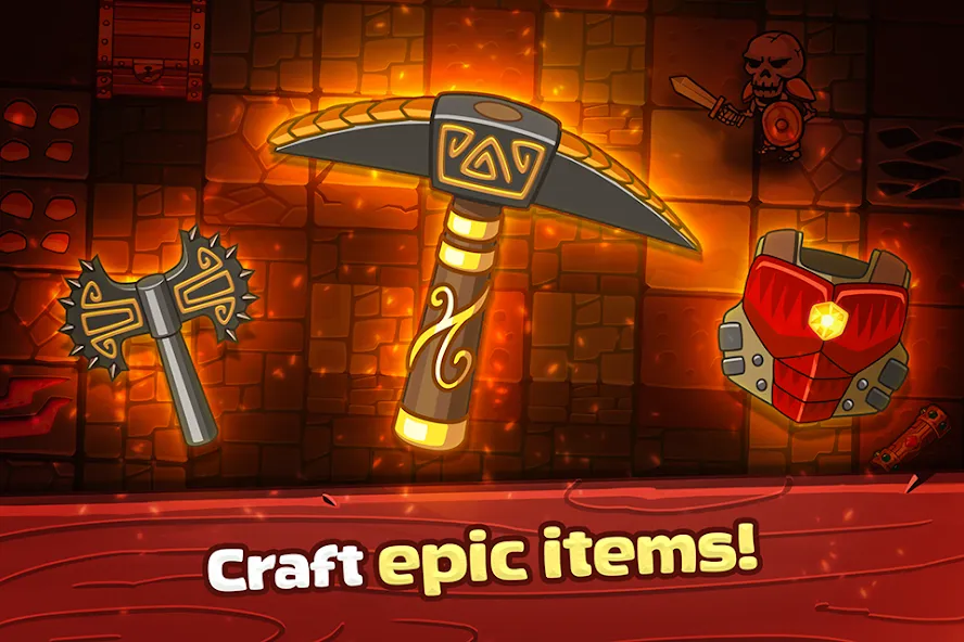 Mine Quest: Battle Dungeon RPG (Майн Квест) [МОД: Меню, Бесконечные монеты и Открытые уровни] Screenshot 2