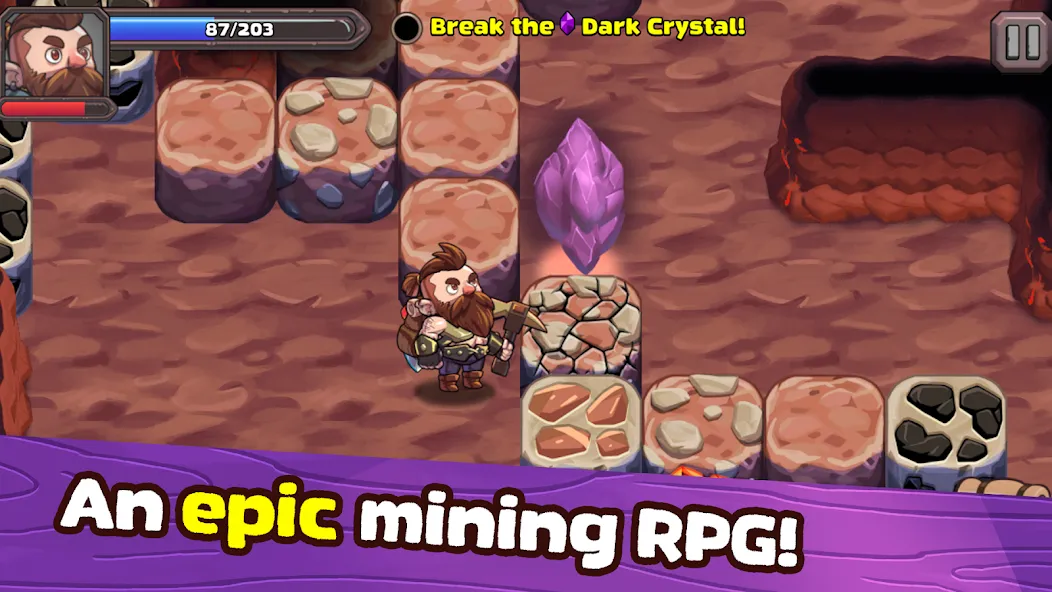 Mine Quest 2: RPG Mining Game (Мине Квест 2) [МОД: Много монет, Открытые уровни и Мега MOD] Screenshot 1