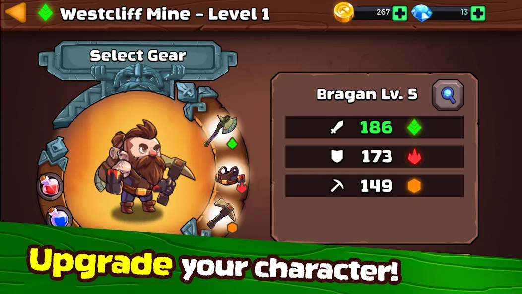 Mine Quest 2: RPG Mining Game (Мине Квест 2) [МОД: Много монет, Открытые уровни и Мега MOD] Screenshot 3