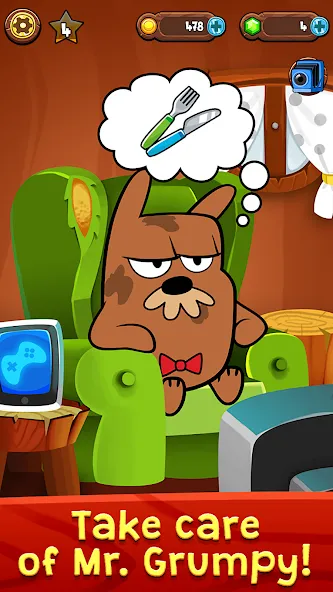 My Grumpy: Funny Virtual Pet (Май Грампи) [МОД: Много монет, Открытые уровни и Мега MOD] Screenshot 1
