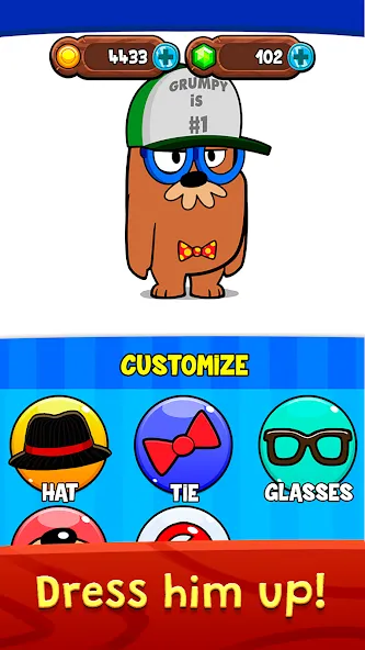My Grumpy: Funny Virtual Pet (Май Грампи) [МОД: Много монет, Открытые уровни и Мега MOD] Screenshot 3