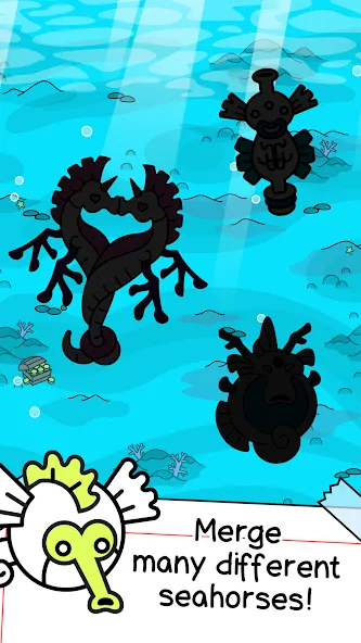 Seahorse Evolution: Sea Mutant (Сиходеволюция) [МОД: Много монет, Открытые уровни и Мега MOD] Screenshot 3