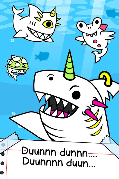 Shark Evolution: Idle Game (Шарк Эволюшн) [МОД: Бесконечные деньги, Монеты и Мега MOD] Screenshot 1