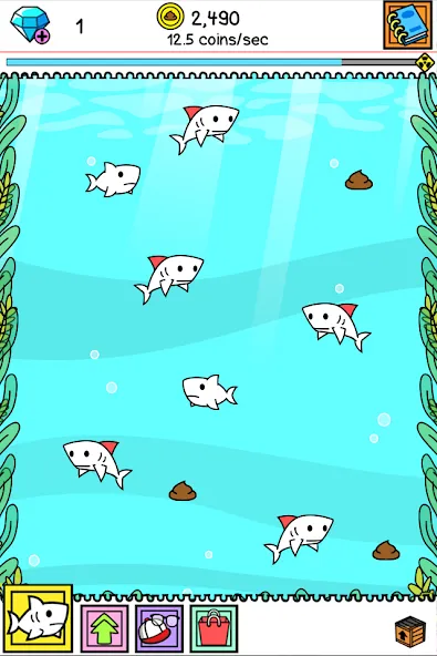 Shark Evolution: Idle Game (Шарк Эволюшн) [МОД: Бесконечные деньги, Монеты и Мега MOD] Screenshot 5