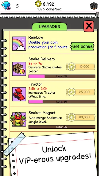Snake Evolution: Idle Merge IO (Снейк Эволюшн) [МОД: Много денег, Монет и Все открыто] Screenshot 4