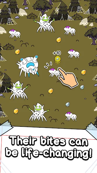 Spider Evolution: Idle Game (Спайдер Эволюшн) [МОД: Много монет, Открытые уровни и Мега MOD] Screenshot 2