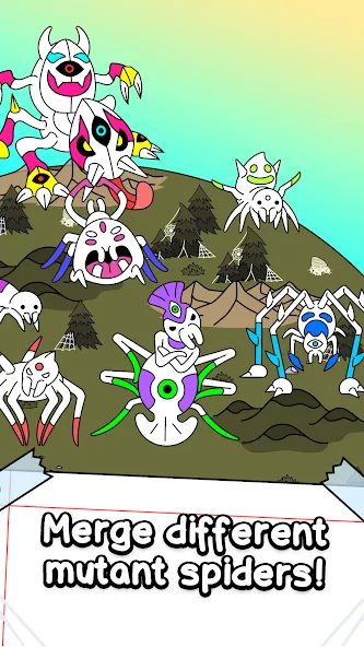 Spider Evolution: Idle Game (Спайдер Эволюшн) [МОД: Много монет, Открытые уровни и Мега MOD] Screenshot 3