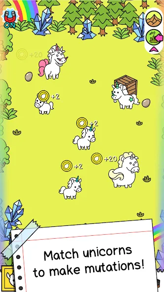 Unicorn Evolution: Idle Catch (Юникорн Эволюшн) [МОД: Много денег, Монет и Все открыто] Screenshot 2
