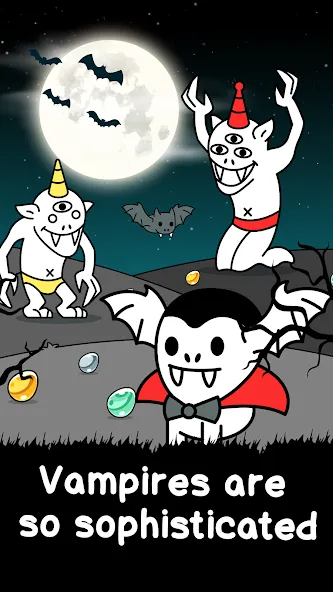 Vampire Evolution: Idle Horror (Вампирская эволюция) [МОД: Много монет, Открытые уровни и Мега MOD] Screenshot 1