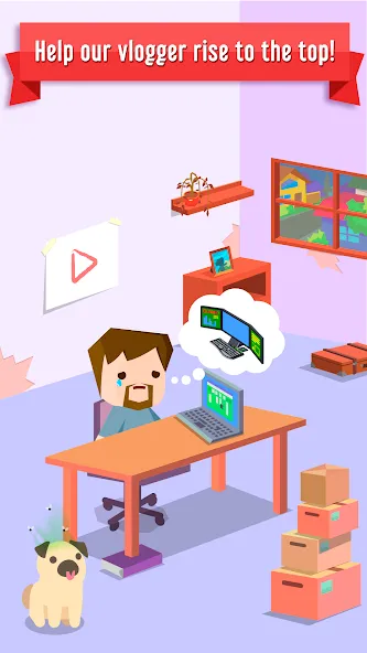Vlogger Go Viral: Tuber Life (Влогер Стань Вирусным) [МОД: Деньги, Монеты и Меню MOD] Screenshot 1