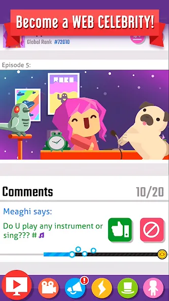 Vlogger Go Viral: Tuber Life (Влогер Стань Вирусным) [МОД: Деньги, Монеты и Меню MOD] Screenshot 5