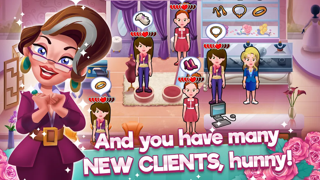 Wedding Salon Dash Bridal Shop (Свадебный салон Дэш Бутик невест) [МОД: Все открыто, Дополнительные деньги и Меню MOD] Screenshot 2
