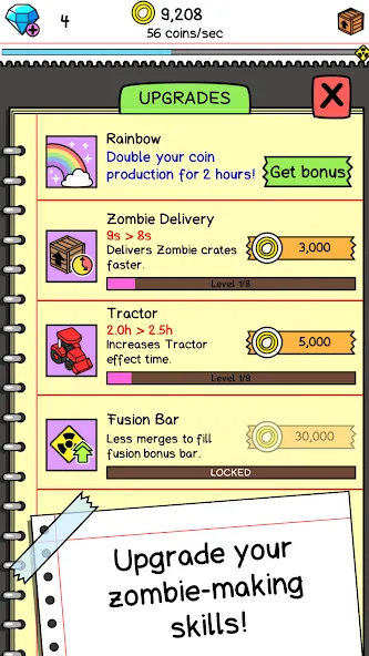 Zombie Evolution: Idle Game (Зомби Эволюция) [МОД: Деньги, Монеты и Меню MOD] Screenshot 4