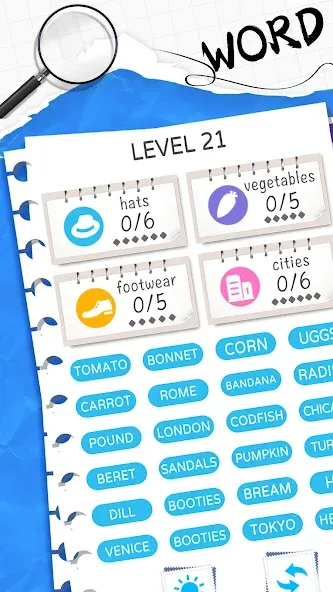 Word Sort: Association Connect (Соннект Колорс) [МОД: Много монет, Открытые уровни и Мега MOD] Screenshot 1