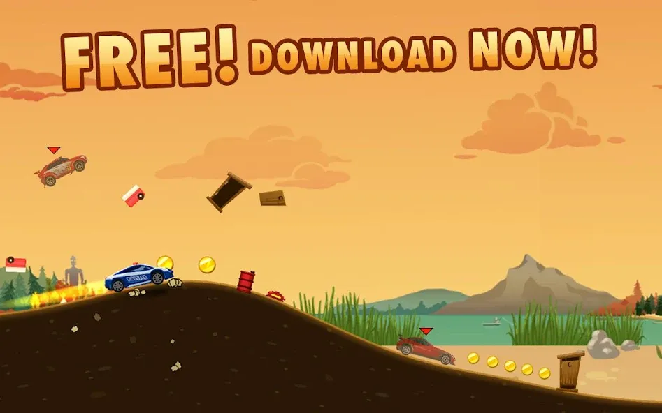Extreme Road Trip 2 (Экстримпоездка 2) [МОД: Много монет, Открытые уровни и Мега MOD] Screenshot 5