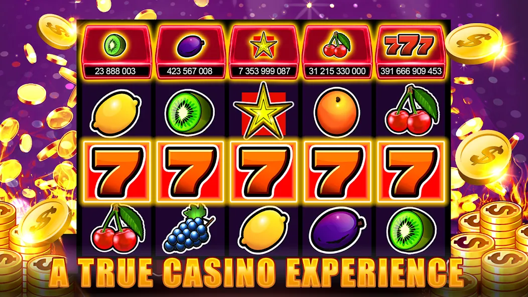 Slots 777 - Slot Machine Games [МОД: Много денег, Монет и Все открыто] Screenshot 1