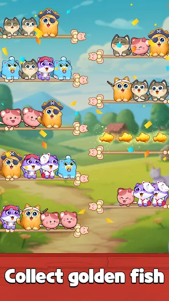 Cat Sort Puzzle: Cute Pet Game [МОД: Деньги, Монеты и Меню MOD] Screenshot 3