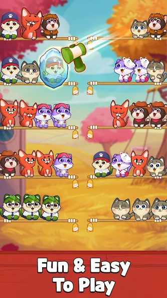 Cat Sort Puzzle: Cute Pet Game [МОД: Деньги, Монеты и Меню MOD] Screenshot 4