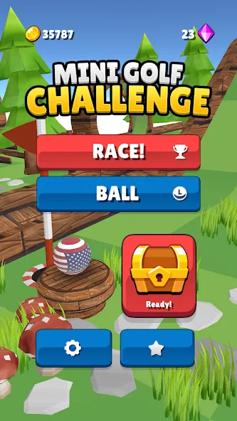Mini Golf Game - Putt Putt 3D (Мини Гольф Челлендж) [МОД: Много денег, Монет и Все открыто] Screenshot 4