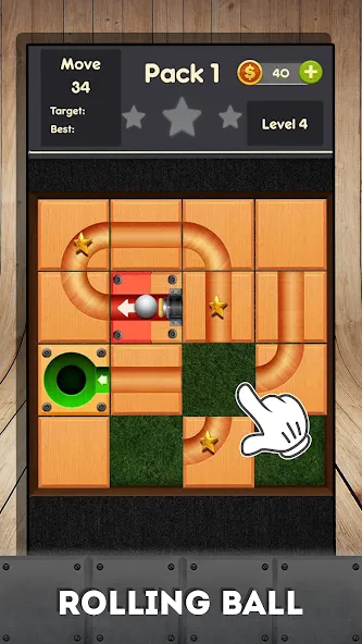 Rolling ball - slide puzzle [МОД: Все открыто, Дополнительные деньги и Меню MOD] Screenshot 1