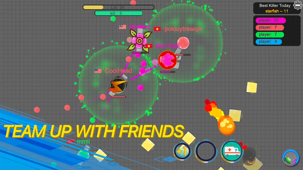 tank io games - piupiu.io [МОД: Много монет, Открытые уровни и Мега MOD] Screenshot 2
