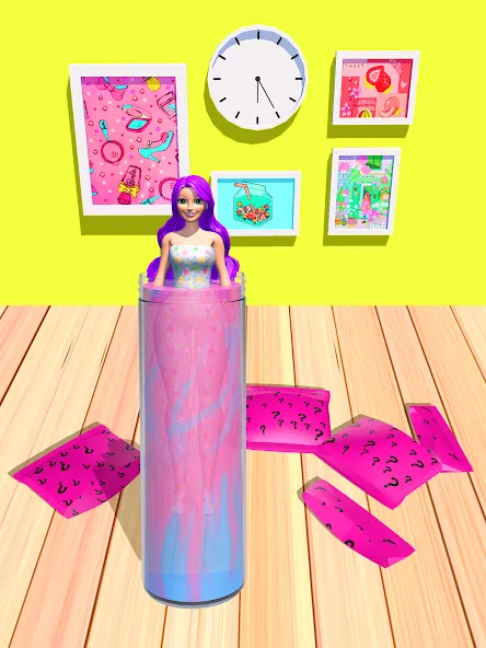 Color Reveal Suprise Doll Game (Цветной сюрпризный кукольный игровой набор) [МОД: Все открыто, Дополнительные деньги и Меню MOD] Screenshot 2