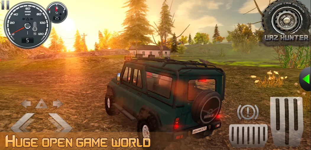 Russian Car Driver Uaz Hunter [МОД: Бесконечные деньги, Монеты и Мега MOD] Screenshot 2