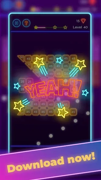 Brick Breaker - Neon Bricks [МОД: Деньги, Монеты и Меню MOD] Screenshot 1