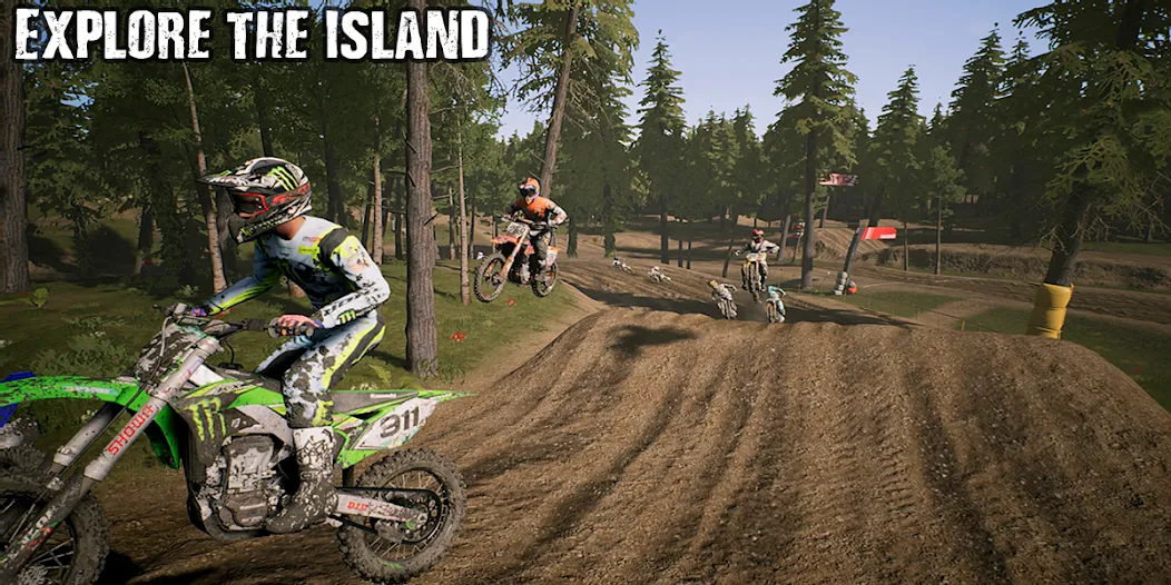 KTM MX Dirt Bikes Unleashed 3D (КТМ МХ Грязевые мотоциклы Освобожденные 3D) [МОД: Много денег, Монет и Все открыто] Screenshot 1