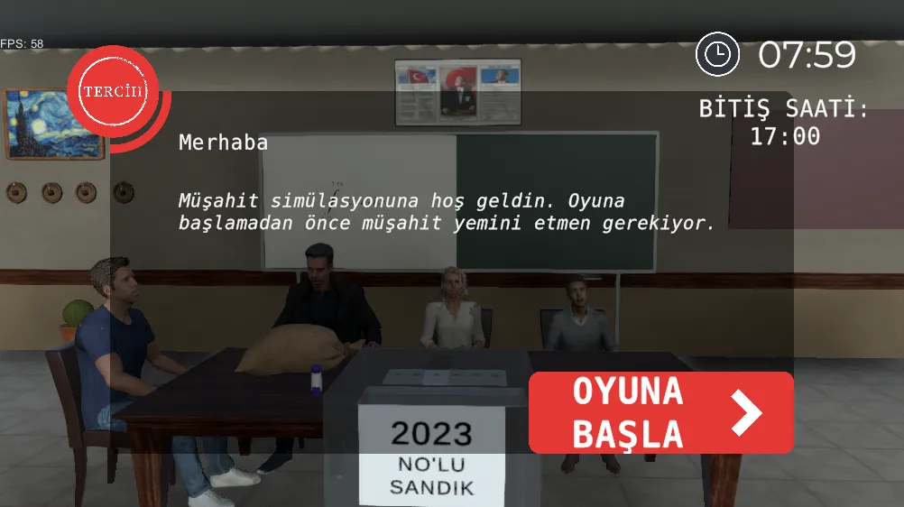Seçim 2023 Müşahit oyunu [МОД: Деньги, Монеты и Меню MOD] Screenshot 2