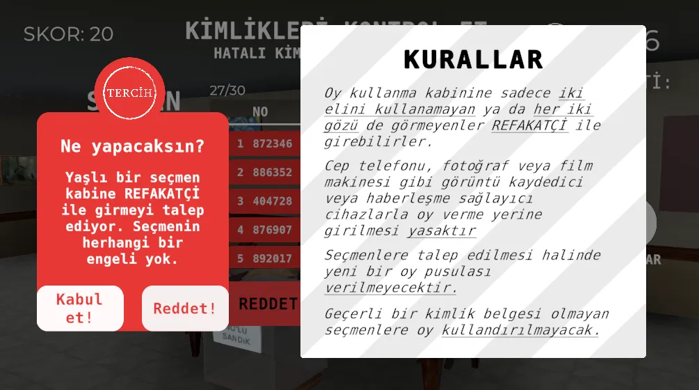 Seçim 2023 Müşahit oyunu [МОД: Деньги, Монеты и Меню MOD] Screenshot 5