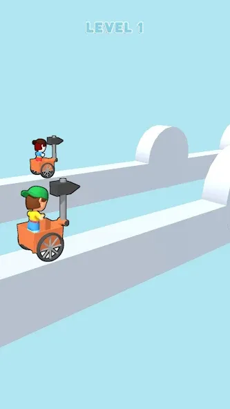 Hammer Race 3D (Хаммер Рейс 3D) [МОД: Много монет, Открытые уровни и Мега MOD] Screenshot 1