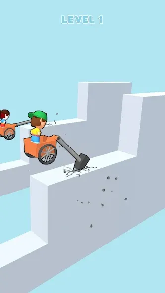 Hammer Race 3D (Хаммер Рейс 3D) [МОД: Много монет, Открытые уровни и Мега MOD] Screenshot 3