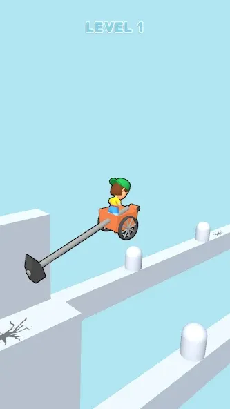 Hammer Race 3D (Хаммер Рейс 3D) [МОД: Много монет, Открытые уровни и Мега MOD] Screenshot 4
