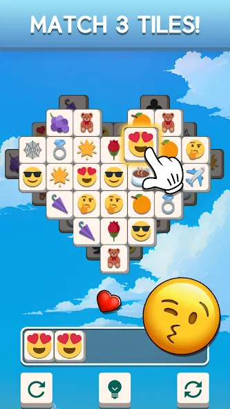 Tile Match Emoji -Triple Tile (Тил Матч Эмоджи) [МОД: Меню, Бесконечные монеты и Открытые уровни] Screenshot 2