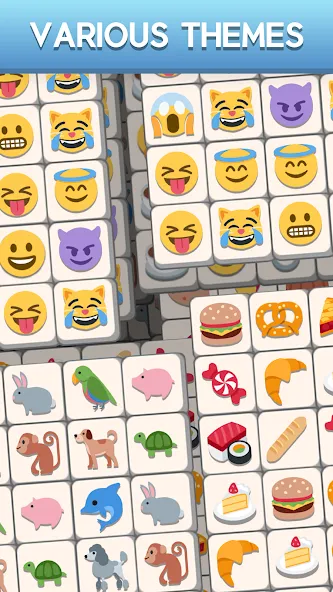 Tile Match Emoji -Triple Tile (Тил Матч Эмоджи) [МОД: Меню, Бесконечные монеты и Открытые уровни] Screenshot 4