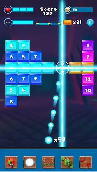 Brick Breaker- Bricks 3d Game (Бриксандболл) [МОД: Много монет, Открытые уровни и Мега MOD] Screenshot 1