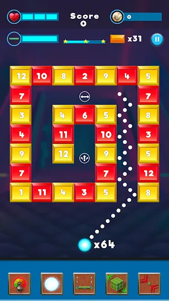 Brick Breaker- Bricks 3d Game (Бриксандболл) [МОД: Много монет, Открытые уровни и Мега MOD] Screenshot 3