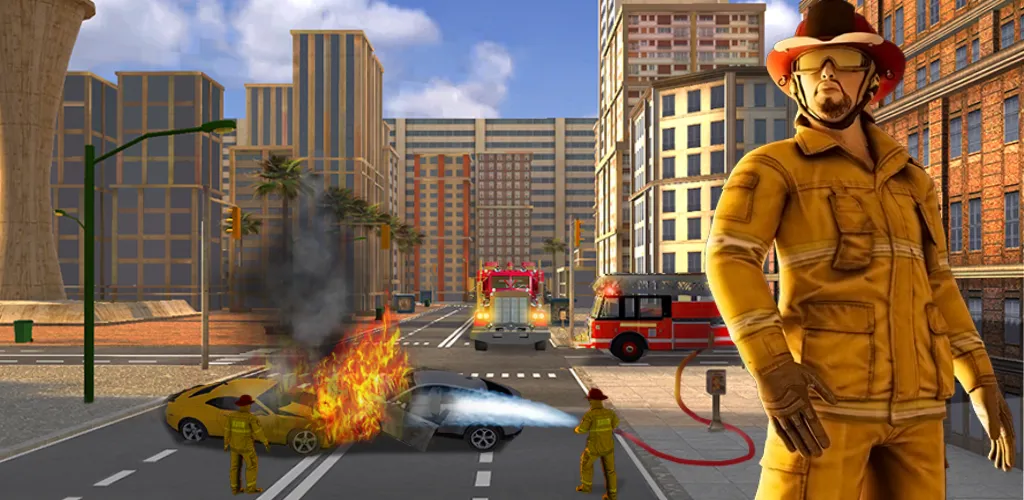 Real Firefighter 3D Simulator (Реальный Пожарник 3D Симулятор) [МОД: Все открыто, Дополнительные деньги и Меню MOD] Screenshot 2