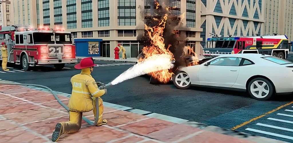 Real Firefighter 3D Simulator (Реальный Пожарник 3D Симулятор) [МОД: Все открыто, Дополнительные деньги и Меню MOD] Screenshot 5