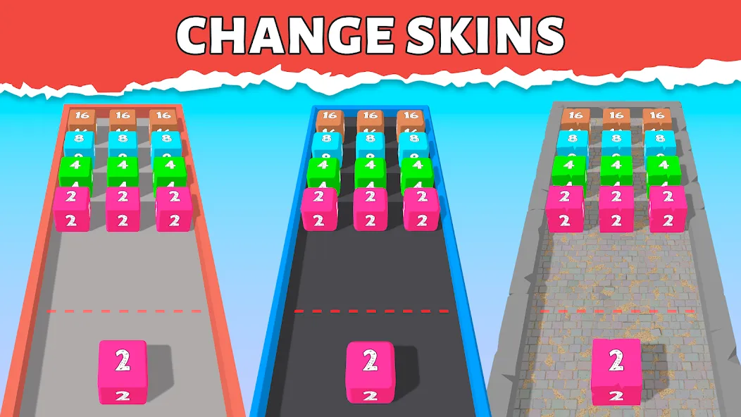 Bounce Merge 2048 Join Numbers [МОД: Меню, Бесконечные монеты и Открытые уровни] Screenshot 1