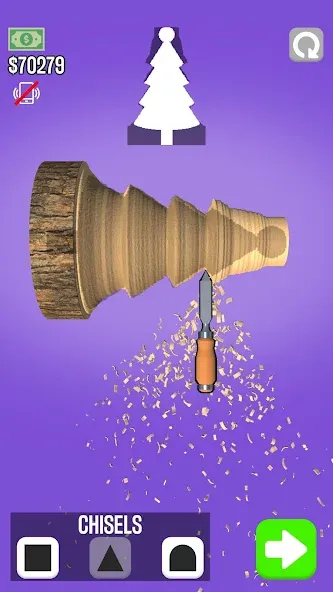 Woodturning (Вудтурнинг) [МОД: Меню, Бесконечные монеты и Открытые уровни] Screenshot 2