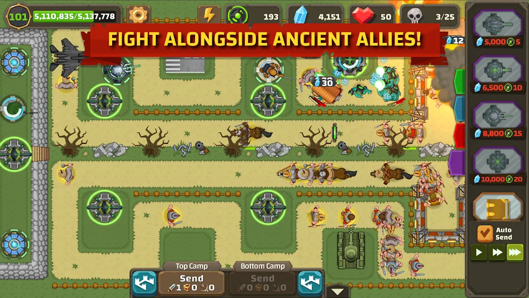 Ancient Allies Tower Defense (Аншент Эллайес Тауэр Дефенс) [МОД: Деньги, Монеты и Меню MOD] Screenshot 4