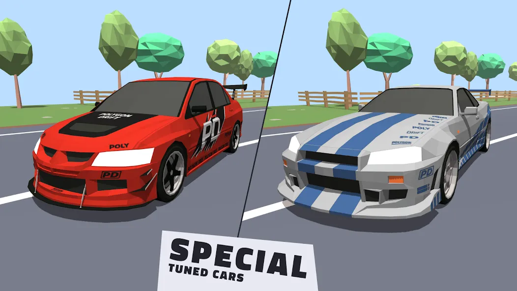 Polygon Drift: Traffic Racing (Полигон Дрифт) [МОД: Много денег, Монет и Все открыто] Screenshot 1